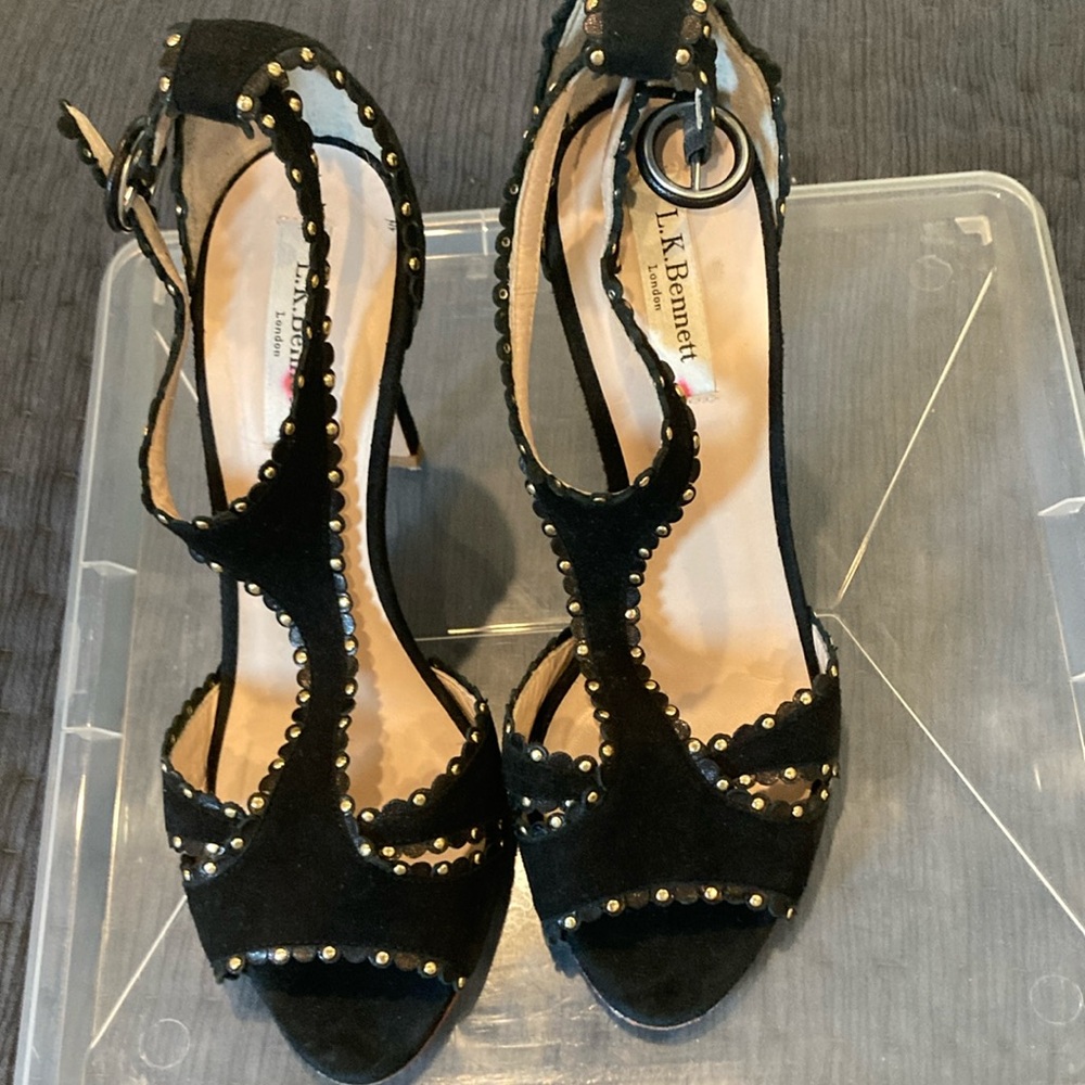 LK Bennett Black Strappy Heels